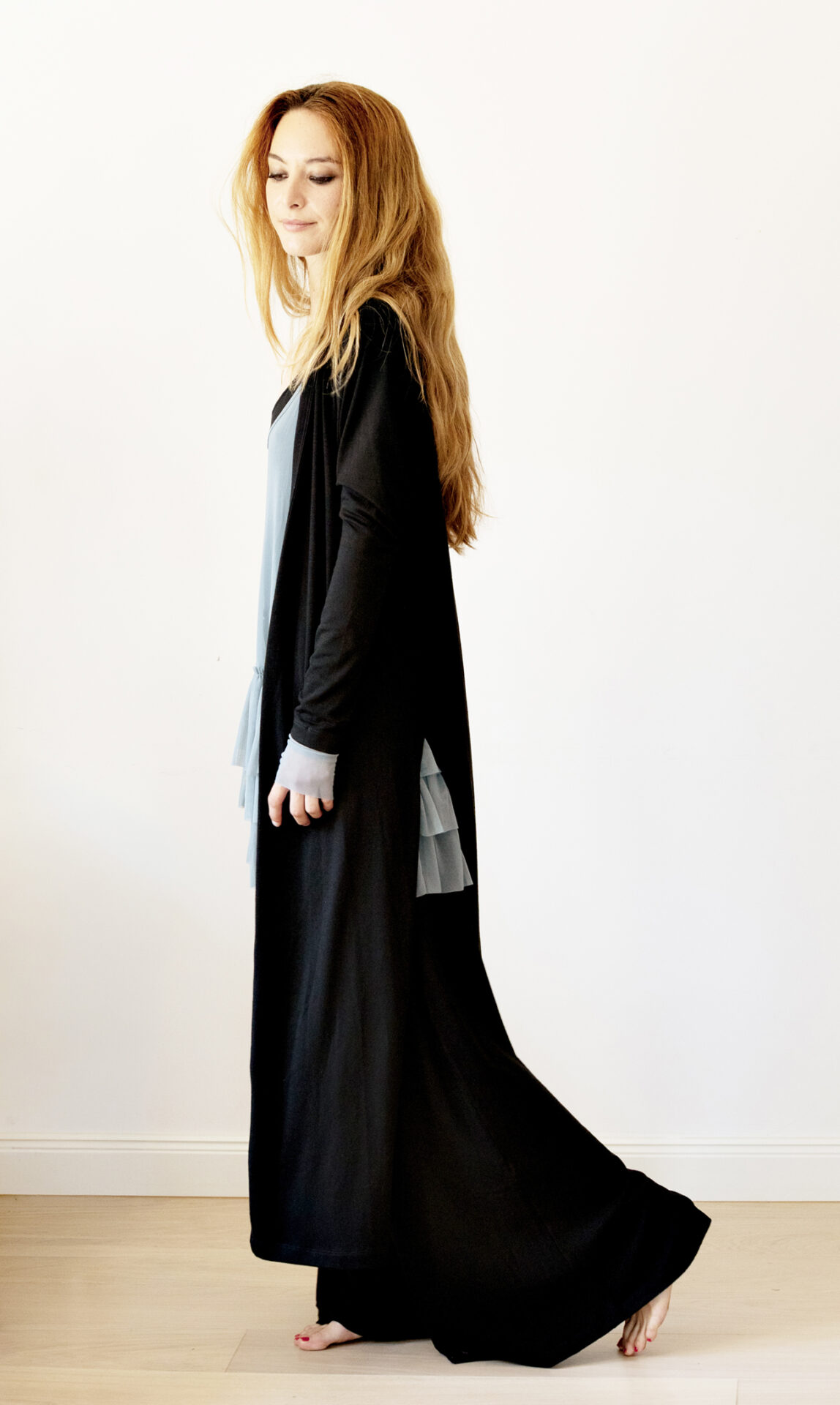 Cardigan lungo in maglia